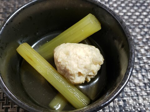 鶏団子とふきの煮物